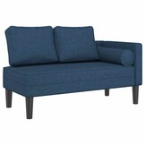 vidaXL Blauwe Chaise Longue met Kussens - 40% Korting!