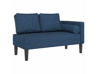 vidaXL Blauwe Chaise Longue met Kussens - 40% Korting!
