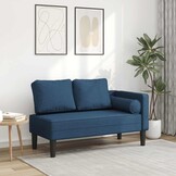 vidaXL Blauwe Chaise Longue met Kussens - 40% Korting!
