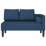 vidaXL Blauwe Chaise Longue met Kussens - 40% Korting!