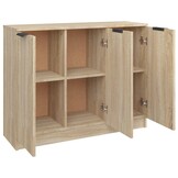 VidaXL Dressoir Sonoma Eiken - 90,5x30x70 cm - 35% Korting!