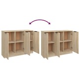 VidaXL Dressoir Sonoma Eiken - 90,5x30x70 cm - 35% Korting!