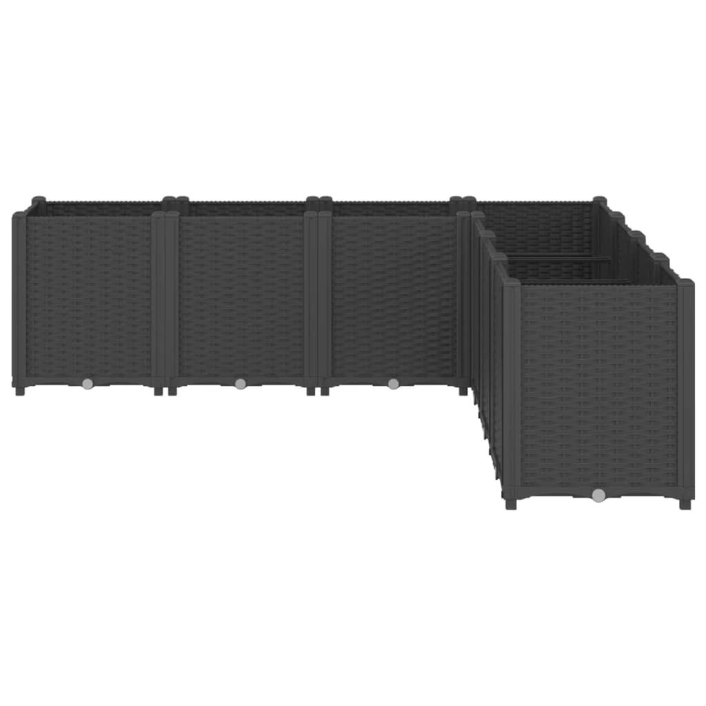 VidaXL Plantenbak 160x160x53 cm Zwart - 46% Korting!