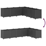 VidaXL Plantenbak 160x160x53 cm Zwart - 46% Korting!