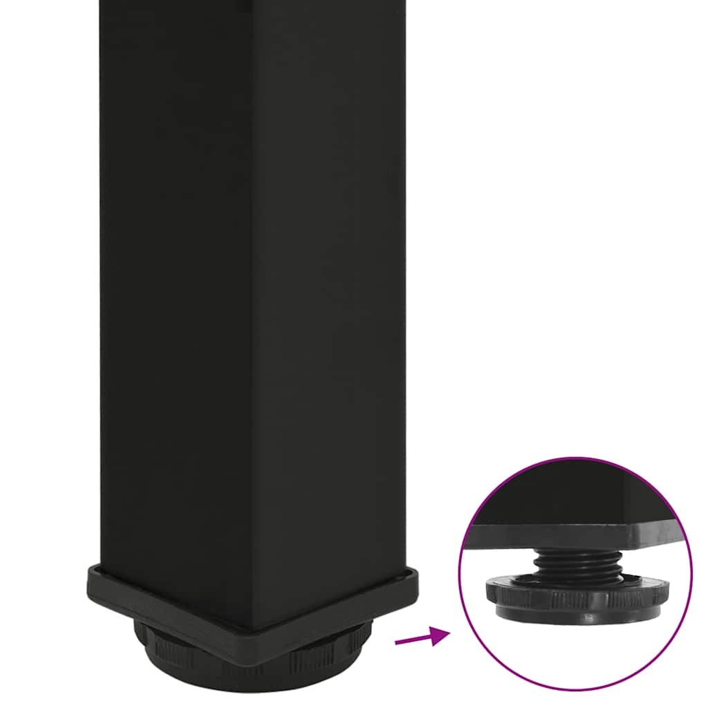 vidaXL Salontafelpoten (4 st) Staal Zwart - 100-102cm - 40% Korting!