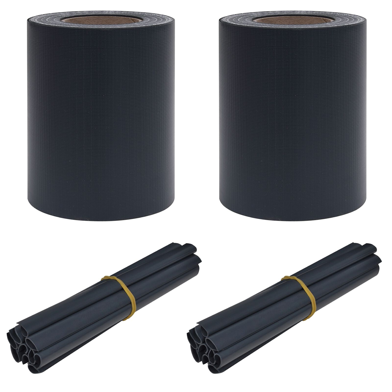 VidaXL Tuinscherm PVC Mat Donkergrijs | 74% Korting | 35x0.19m