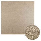 VidaXL Vloerkleed ZIZUR Beige (240x240cm) - 40% Korting! Goede Staat