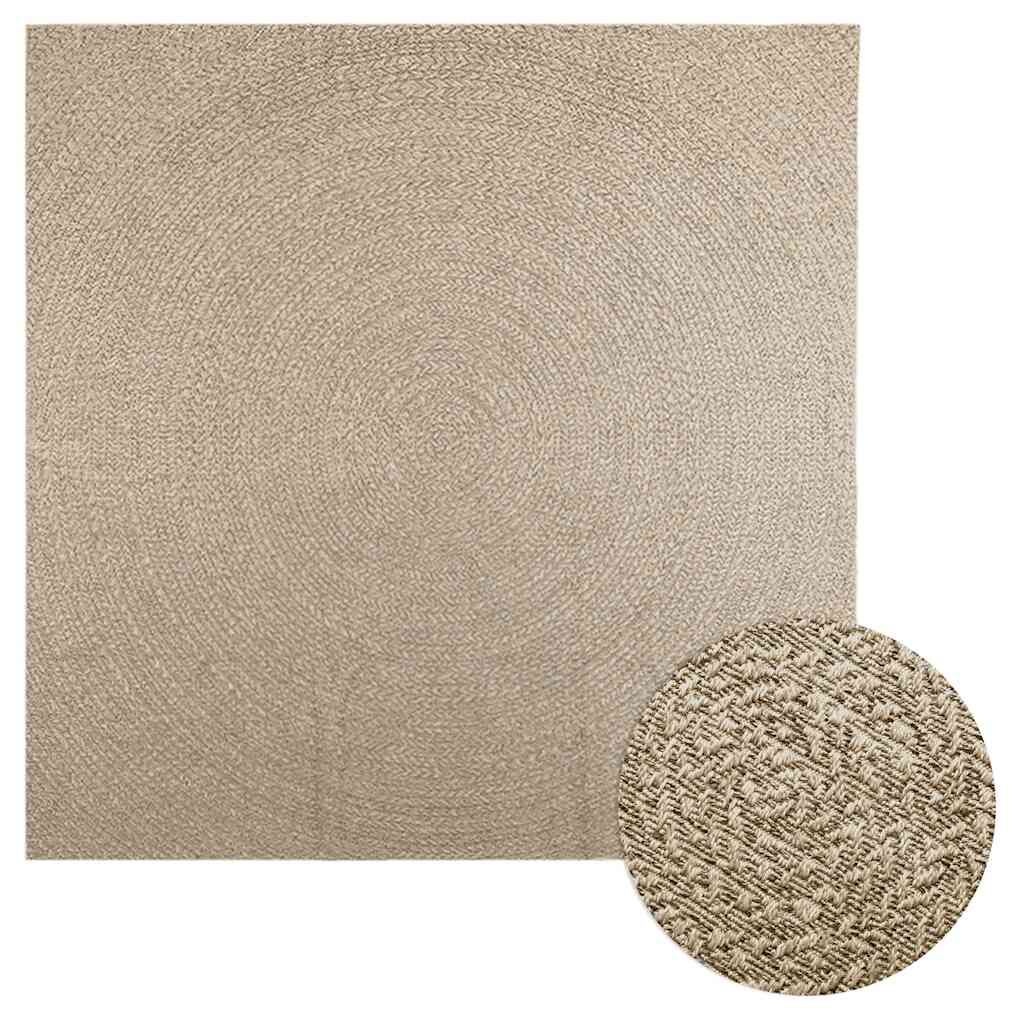 VidaXL Vloerkleed ZIZUR Beige (240x240cm) - 40% Korting! Goede Staat