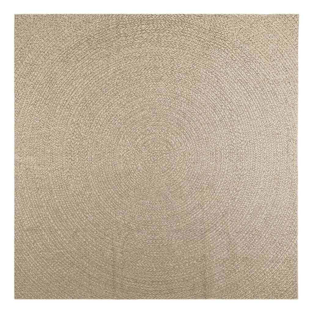 VidaXL Vloerkleed ZIZUR Beige (240x240cm) - 40% Korting! Goede Staat