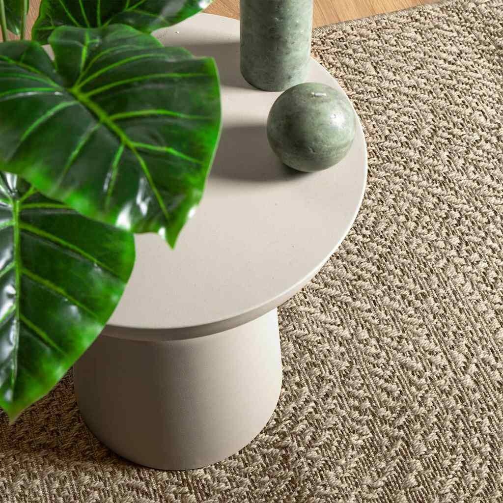 VidaXL Vloerkleed ZIZUR Beige (240x240cm) - 40% Korting! Goede Staat