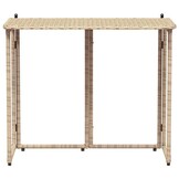 VidaXL Inklapbare Tuintafel Poly Rattan Beige - Nu 51% Korting!