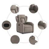 VidaXL Taupe Fauteuil Verstelbaar (Ongebruikt) - 57% Korting!