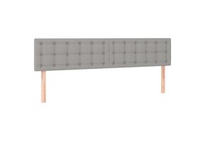 vidaXL Hoofdborden 2 st 90x5x78/88 cm Stof Lichtgrijs - 46% Korting!