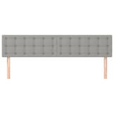 vidaXL Hoofdborden 2 st 90x5x78/88 cm Stof Lichtgrijs - 46% Korting!