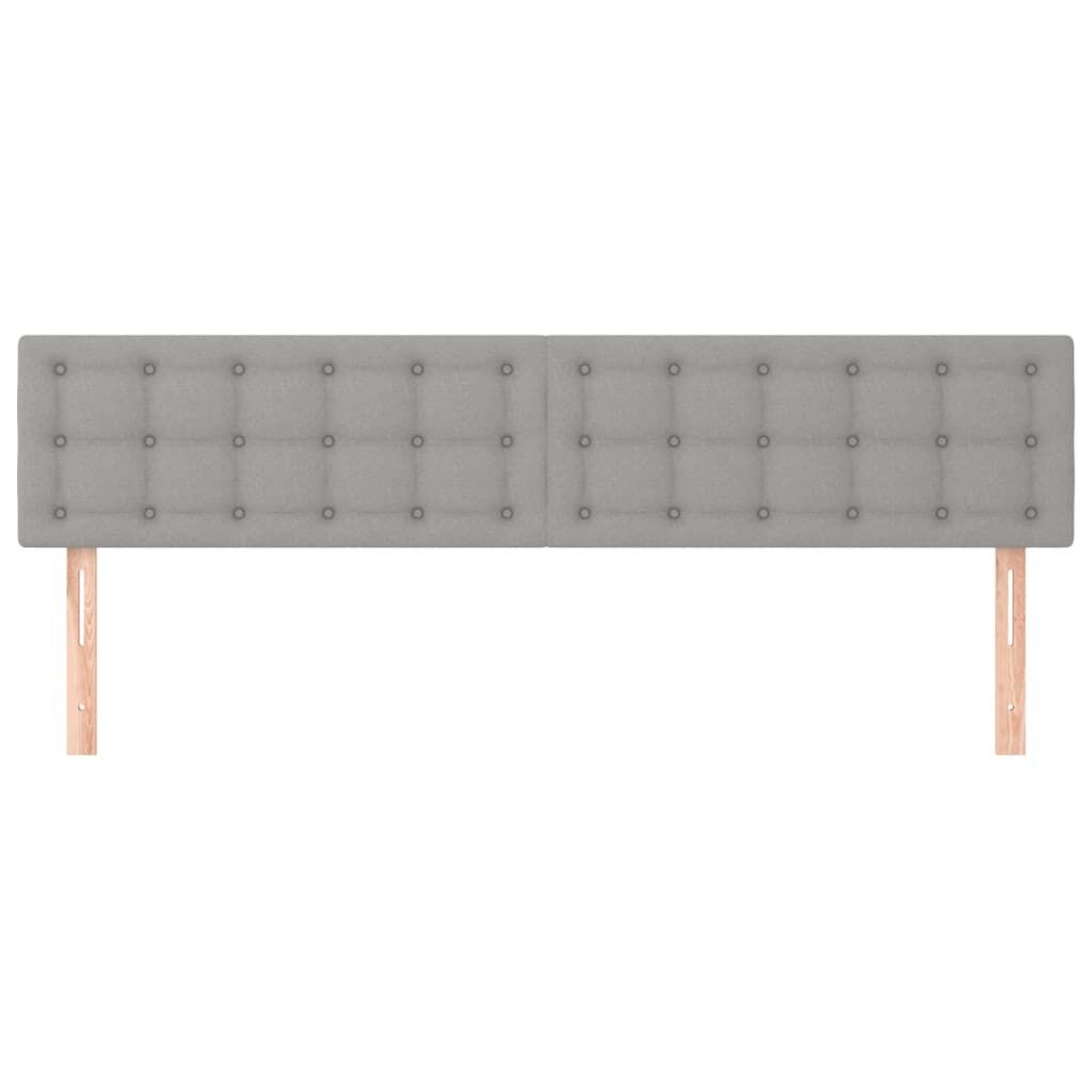 vidaXL Hoofdborden 2 st 90x5x78/88 cm Stof Lichtgrijs - 46% Korting!