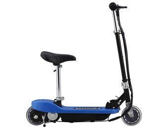 VidaXL Elektrische Step met Zitje Blauw - 120W | 46% Korting!