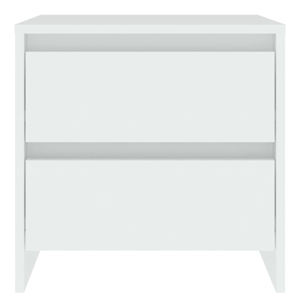 VidaXL Nachtkastjes (2 st) wit - 40% Korting! - Bewerkt Hout
