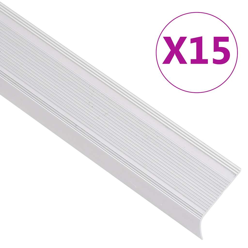 VidaXL Trapneuzen Aluminium Zilver (15 stuks) - 40% Korting!