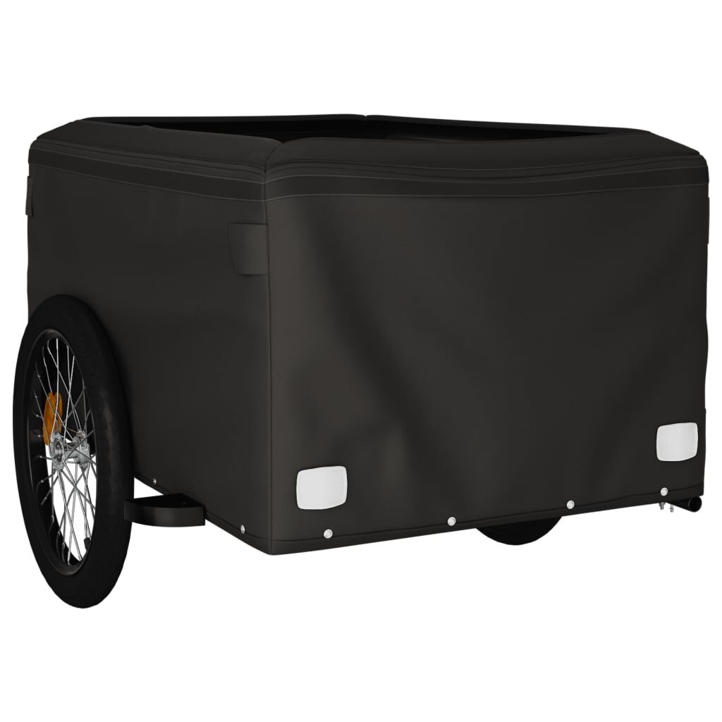 VidaXL Fietstrailer 45kg IJzer Zwart/Blauw - 40% Korting!