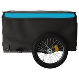 VidaXL Fietstrailer 45kg IJzer Zwart/Blauw - 40% Korting!