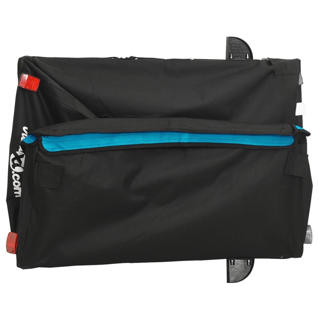 VidaXL Fietstrailer 45kg IJzer Zwart/Blauw - 40% Korting!