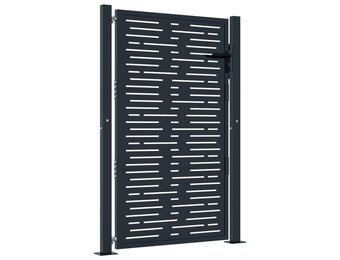 VidaXL Poort 105x130 cm Staal Antraciet - 40% Korting!