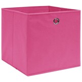 vidaXL Opbergboxen 10 st. 32x32x32 cm Stof Roze - 40% KORTING!