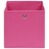 vidaXL Opbergboxen 10 st. 32x32x32 cm Stof Roze - 40% KORTING!