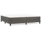vidaXL Bedframe Fluweel Donkergrijs 200x200 cm - 40% Korting!