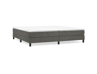 vidaXL Bedframe Fluweel Donkergrijs 200x200 cm - 40% Korting!