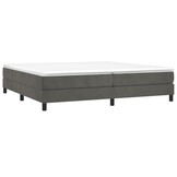 vidaXL Bedframe Fluweel Donkergrijs 200x200 cm - 40% Korting!