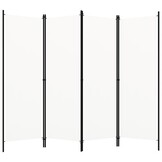 vidaXL Kamerscherm 4 panelen Wit - 200x180cm - 55% Korting!