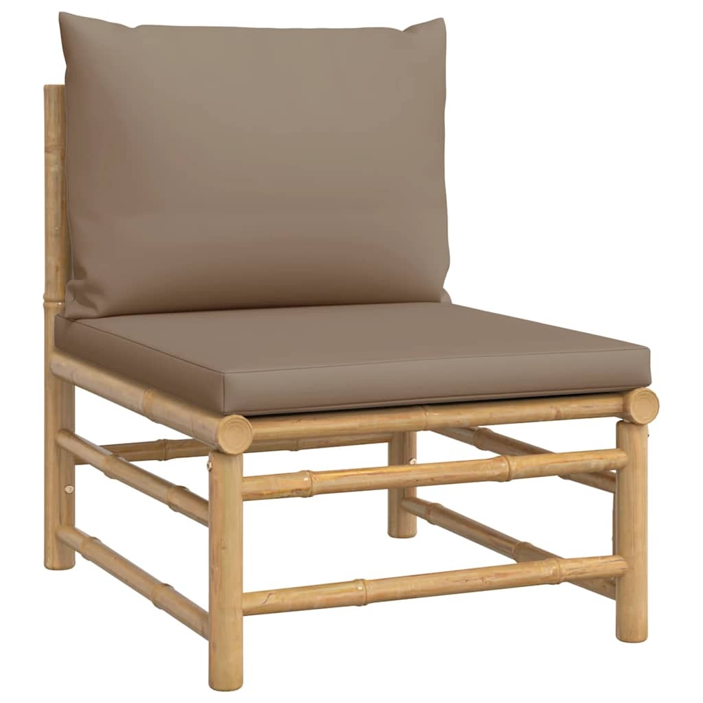 VidaXL 3-delige Loungeset Bamboe Taupe - 82% Korting!