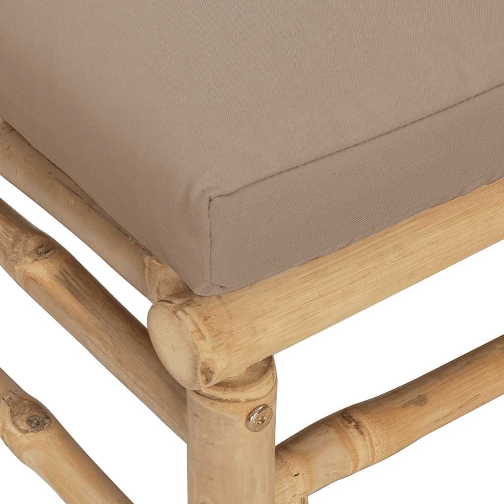 VidaXL 3-delige Loungeset Bamboe Taupe - 82% Korting!
