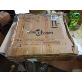 vidaXL Ligbed met luifel staal zwart