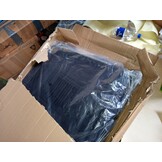 vidaXL Ligbed met luifel staal zwart