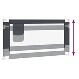 vidaXL Bedhekje Peuter 160x25cm Donkergrijs - 51% Korting!