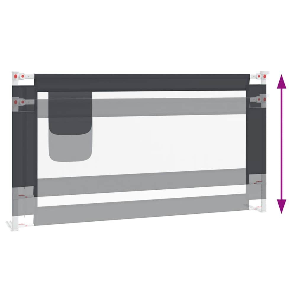 vidaXL Bedhekje Peuter 160x25cm Donkergrijs - 51% Korting!