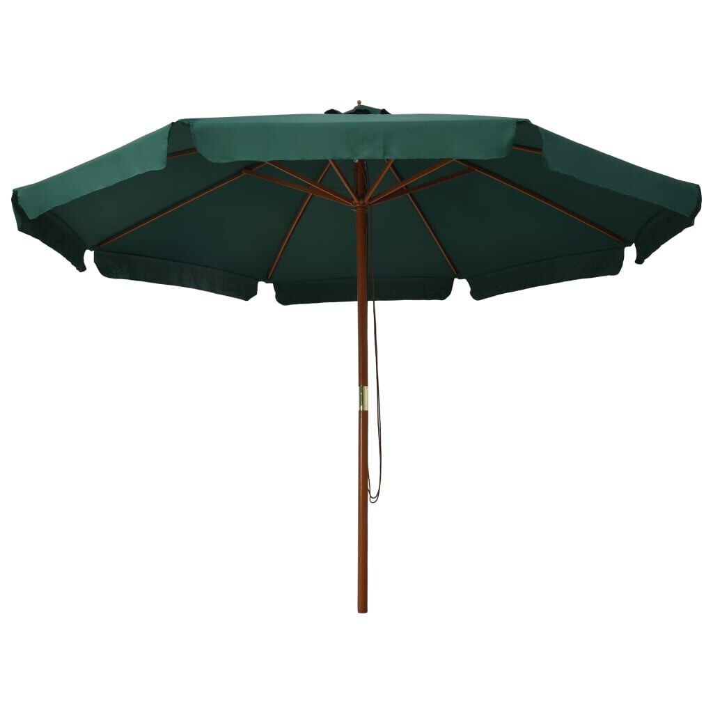 VidaXL Parasol 330cm Groen - 51% Korting! - Houten Paal