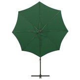 Zweefparasol 300cm Groen met LED - 65% Korting!