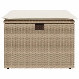VidaXL Tuinkruk Poly Rattan Beige met Kussen - 61% Korting!
