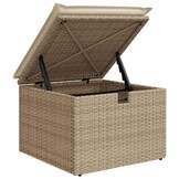 VidaXL Tuinkruk Poly Rattan Beige met Kussen - 61% Korting!