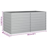 VidaXL Verhoogde Plantenbak 160x80x77cm - Gegalvaniseerd Staal - 70% KORTING!