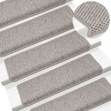 VidaXL Trapmatten Sisal-look Zilver (15st) - 57% Korting! Nog 1 beschikbaar!