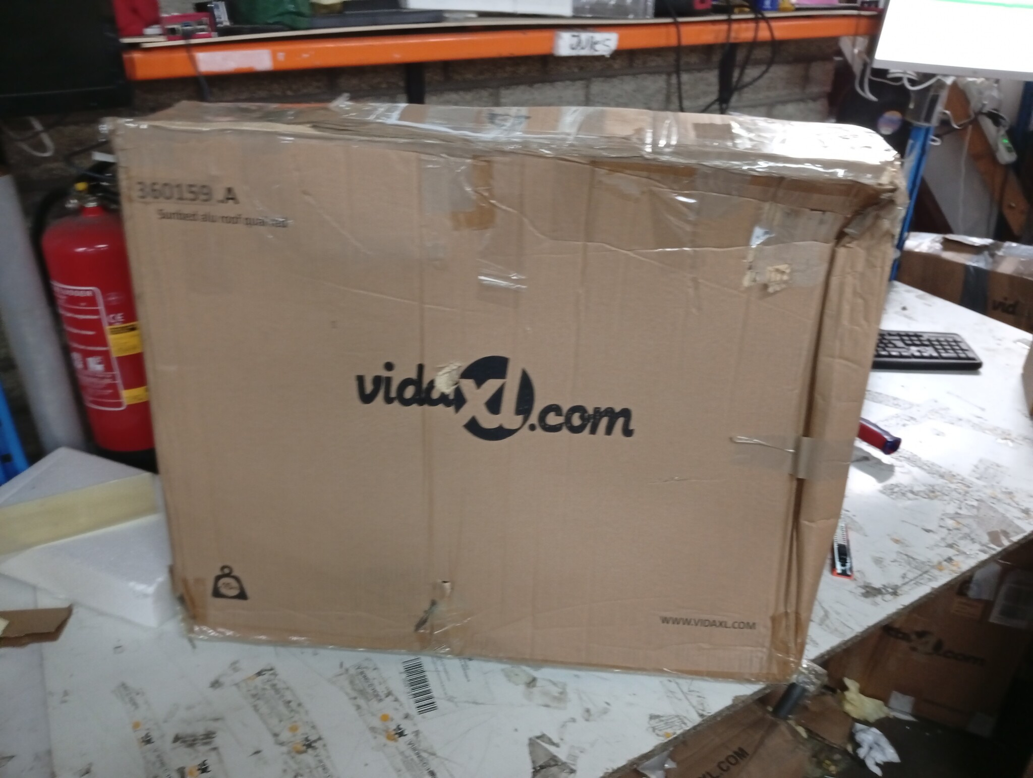 vidaXL Ligbed Aluminium & Textileen Rood - 59% Korting! Inklapbaar