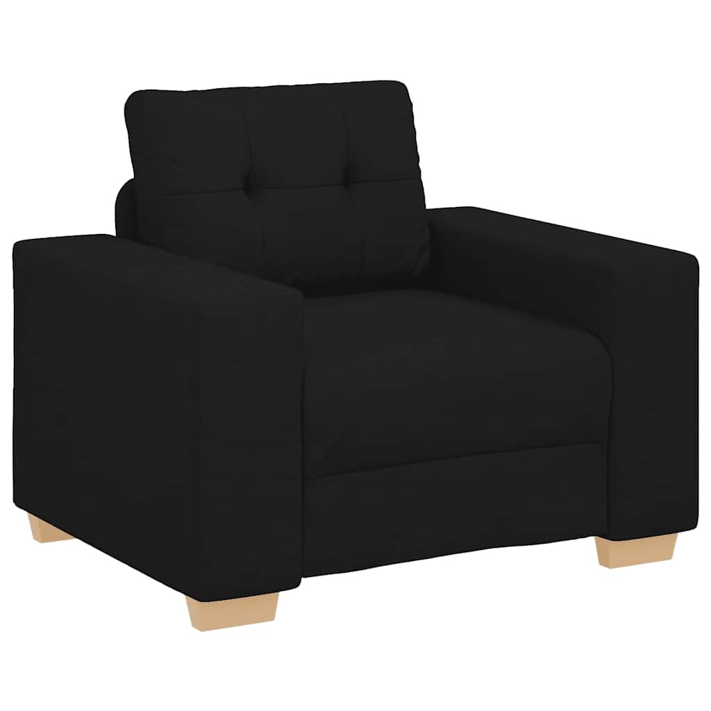 VidaXL Fauteuil Zwart Stof 60cm ZITTING | 89% KORTING | Zo Goed Als Nieuw!