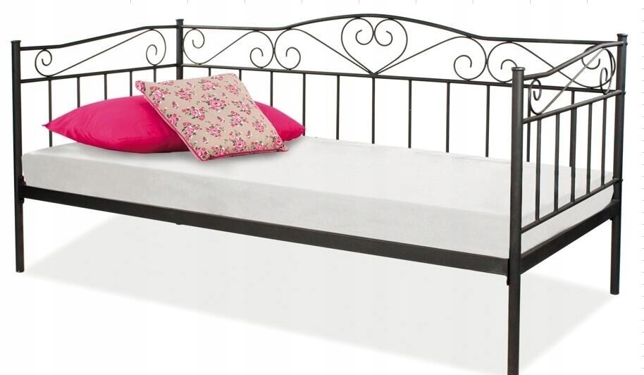 Stoer Zwart Metalen Bedframe 90x200cm - 40% Korting! - Nu met Lattenbodem