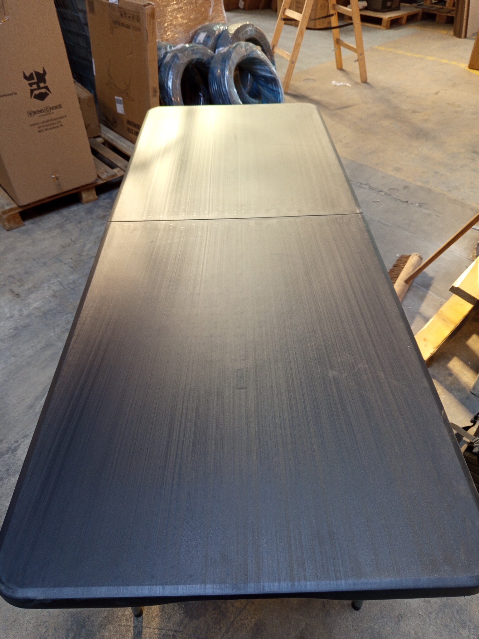 Campingtafel Inklapbaar Zwart - 180x70cm - Nu 55% Korting!