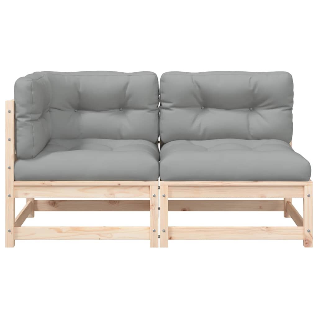 vidaXL Tuinbank 2-zits Grenenhout + Kussens | 40% Korting | Retourdeal!