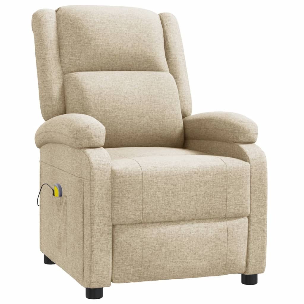 vidaXL Massagestoel Crème - 40% Korting! Comfortabele Relaxfauteuil